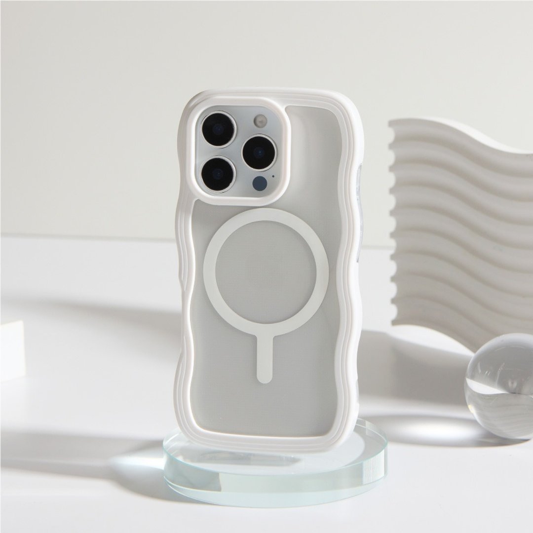 云朵波波MagSafe iPhone手机壳-云雾白 - 手机壳/手机套 - 塑料 白色