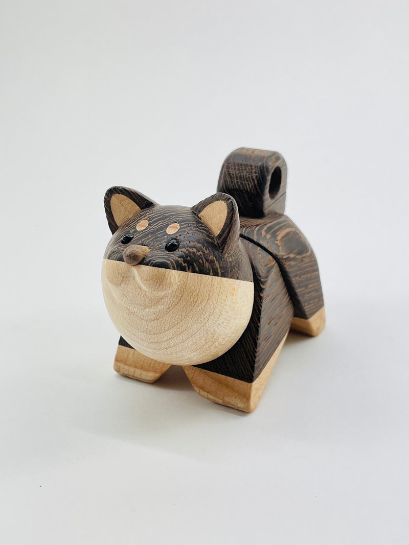 柴犬(黑) – Shiba lnu - 摆饰 - 木头 黑色