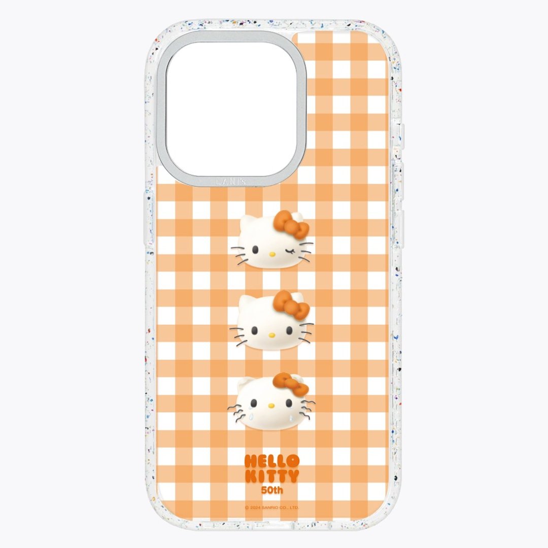 HelloKitty50周年－野餐趣(橘) 透彩框 标准版/磁吸版 iPhone - 手机壳/手机套 - 环保材料 橘色