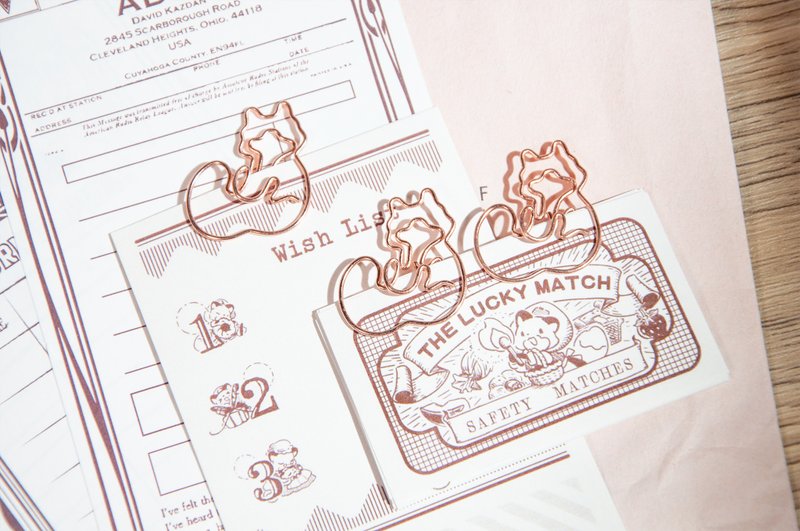 抱抱狐狸│狐狸造型回纹针 - 其他 - 其他金属 粉红色