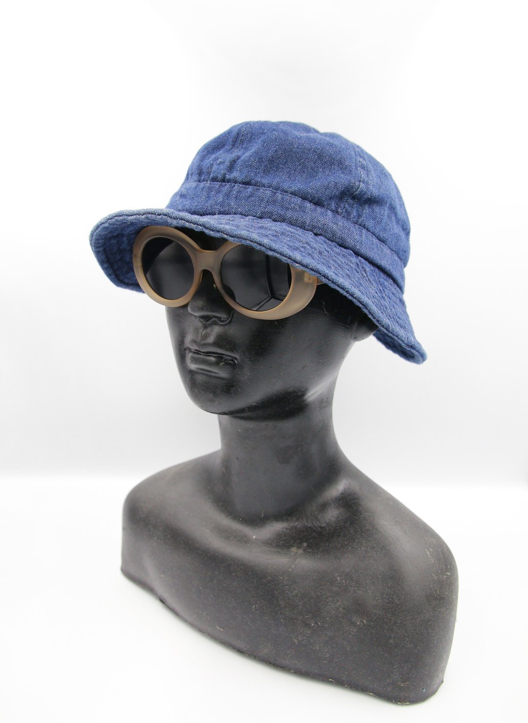Back to Green:: 渔夫帽 丹宁钟型 vintage Bucket Hat - 帽子 - 棉．麻 