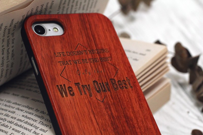 【温暖礼物首选】- 原木iPhone手机壳 - 手机壳/手机套 - 木头 咖啡色