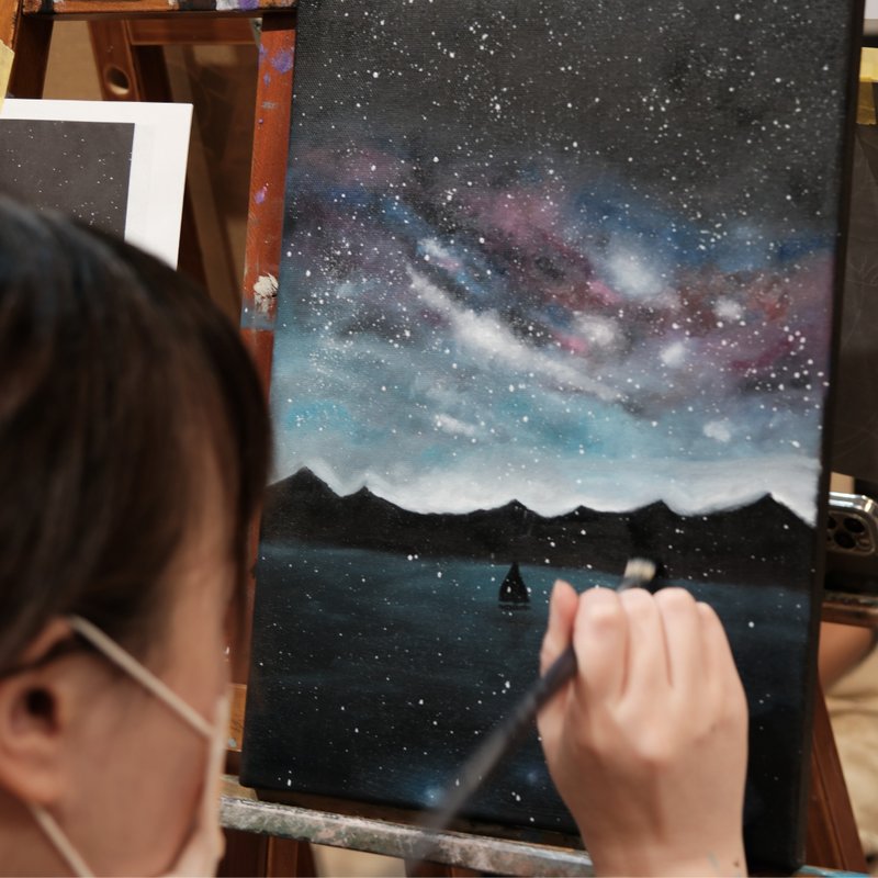 35*27cm \ 星空系列 \ 油画 \ 压克力 - 插画/绘画/写字 - 棉．麻 