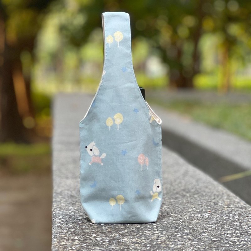 纯棉布料 // 手工限量 // 饮料袋 / No. 48, No. 50 - 随行杯提袋/水壶袋 - 棉．麻 