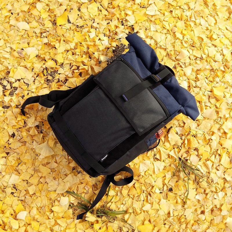 dday D+1 BACKPACK / 后背包 / 防水背包 / 限量 / 矿黑灰×墨蓝 - 后背包/双肩包 - 防水材质 