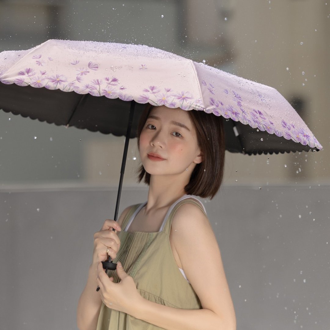 【rento】全遮光防晒迷你伞-紫苑 - 雨伞/雨衣 - 防水材质 紫色