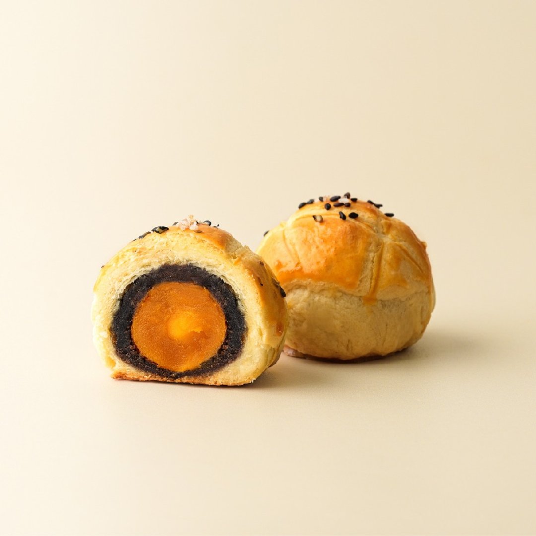 盐之花红豆菠萝蛋黄酥 6入盒 - 蛋糕/甜点 - 纸 灰色