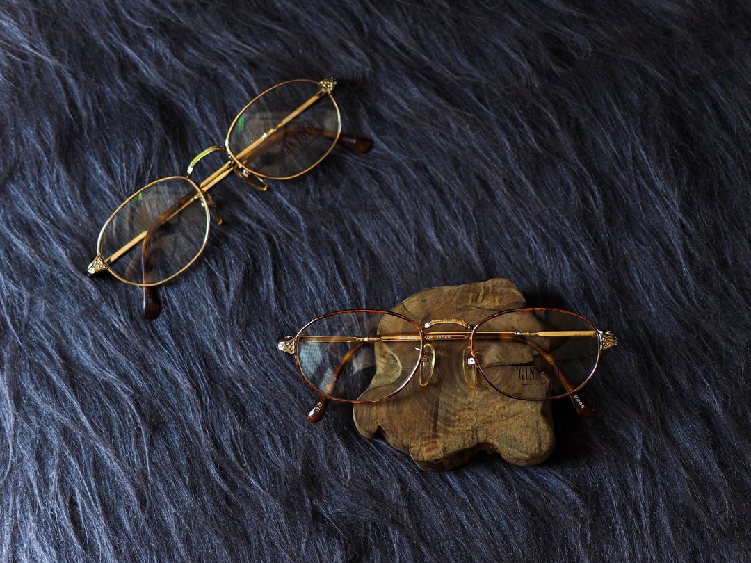 京都青春经典恋爱春日和 金丝雕花镜椭圆方框眼镜 Japan/glasses - 眼镜/眼镜框 - 其他金属 金色