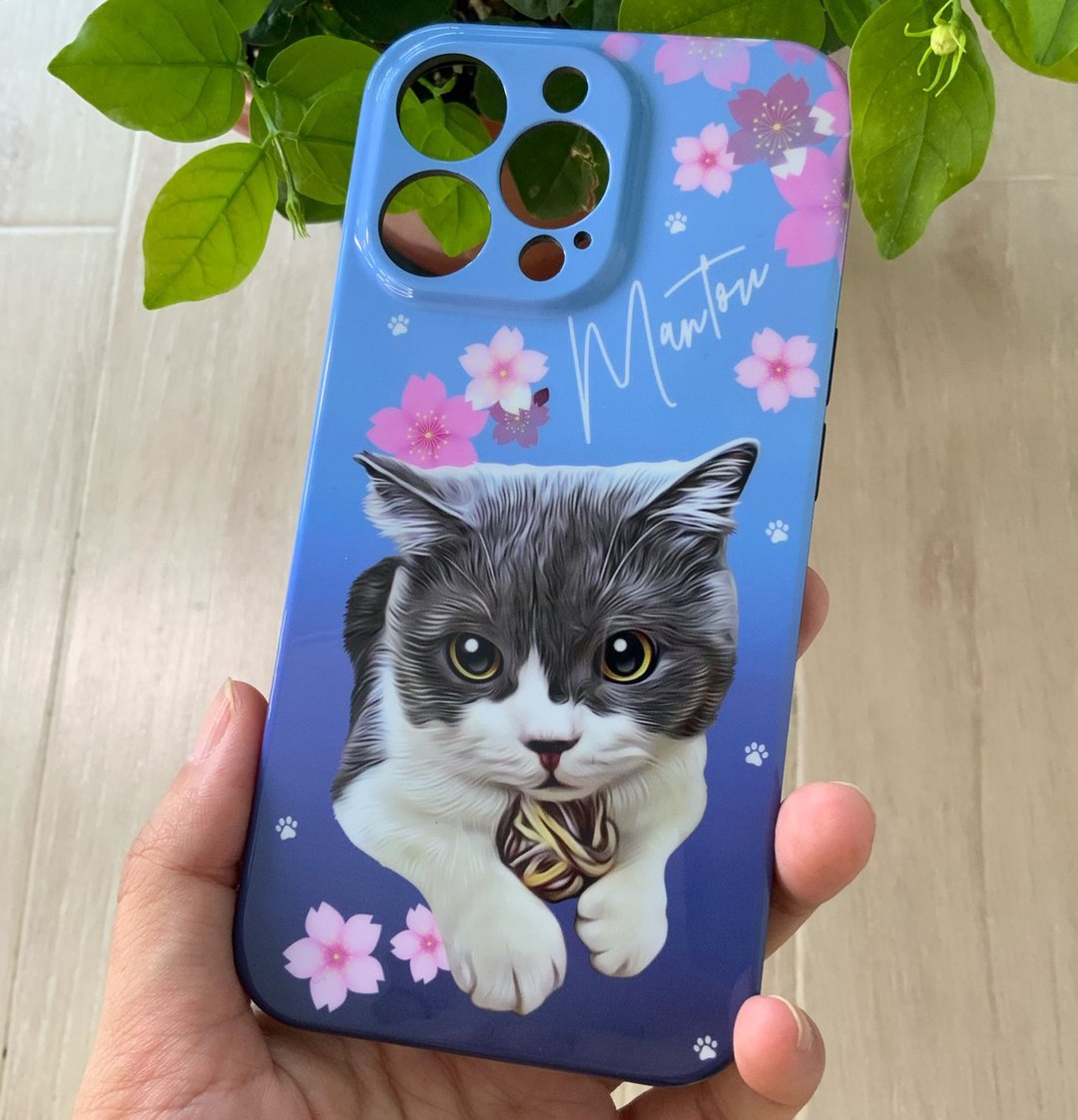 |定制|宠物光面壳|Iphone壳|半身款|一宠物或以上 - 手机壳/手机套 - 塑料 橘色