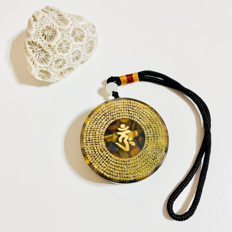 楞严咒黄虎眼石奥刚挂饰/开运招财/水晶疗愈/奥刚能量塔 - 挂绳/吊绳 - 半宝石 多色