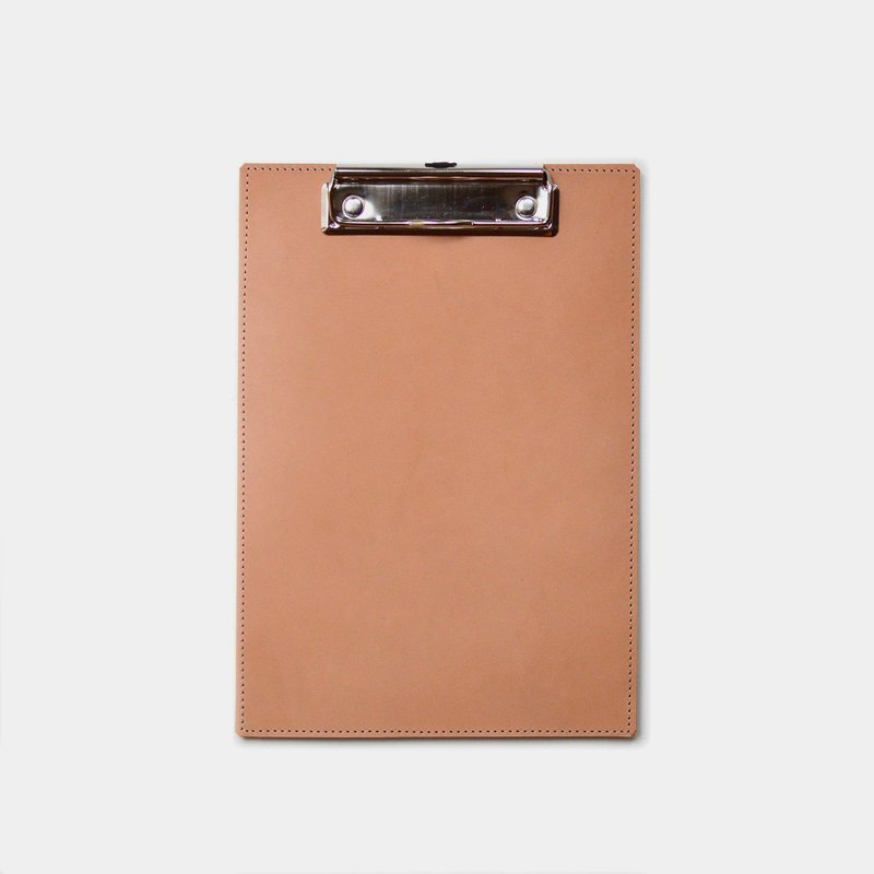 【太史记载的封底】 A5皮革软板夹 牛皮夹板 丹麦夹 写字版 菜单 - 笔记本/手帐 - 真皮 卡其色