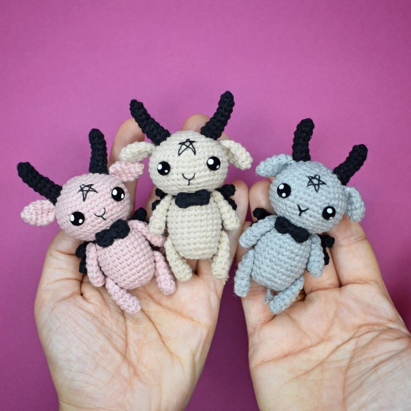 Crochet pattern BABY BAPHOMET, PDF Digital Download, DIY Amigurumi baphomet - 线上课程/教学影片 - 其他材质 