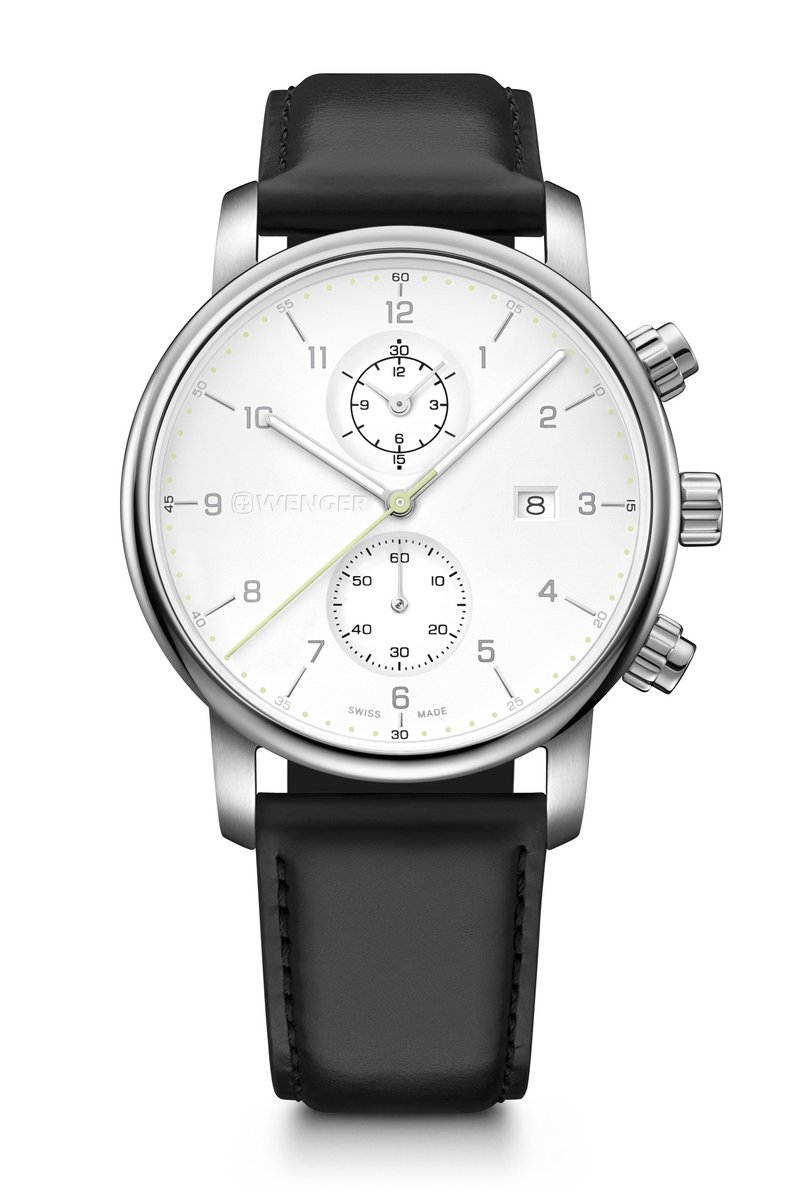 Wenger 都会复古系列- 计时腕表 - 男表/中性表 - 不锈钢 银色