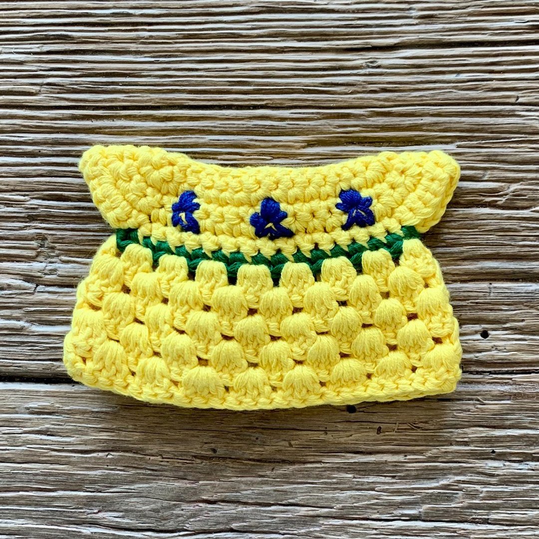 荷兰 Just Dutch | Miffy 米飞兔 手工编织 新款梵谷鸢尾花洋装 - 玩偶/公仔 - 棉 黄色