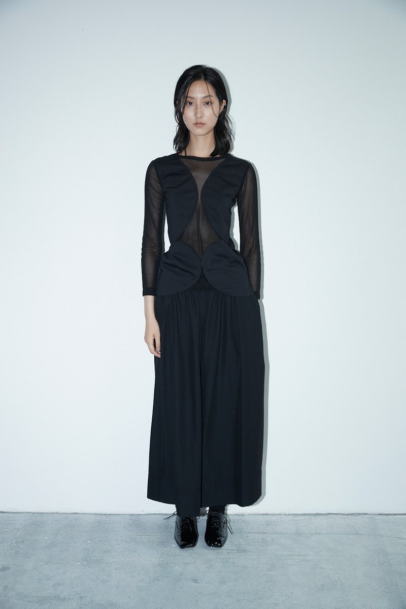 弧形透肤上衣 - 女装 T 恤 - 聚酯纤维 