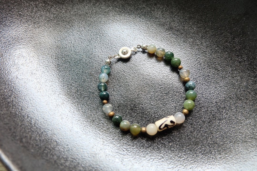 3.6mm Handmade Mixed Natural Gemstone Round Beads Reiki Chakra Stretch Bracelet - 手链/手环 - 贵金属 