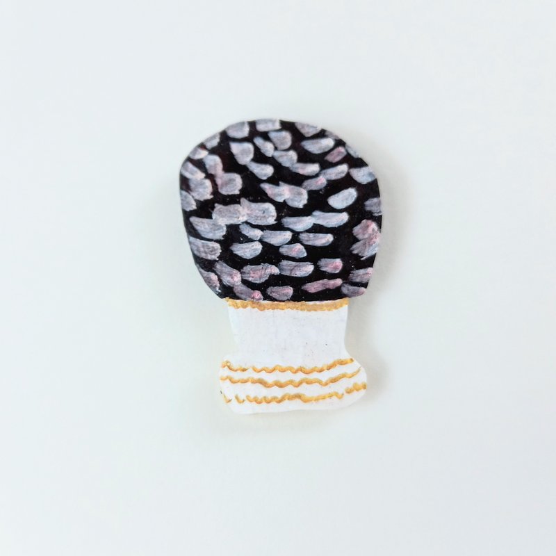 奇特 磁铁 毒蝇伞 蘑菇 茸 手绘 独一无二 - 冰箱贴/磁贴 - 塑料 咖啡色