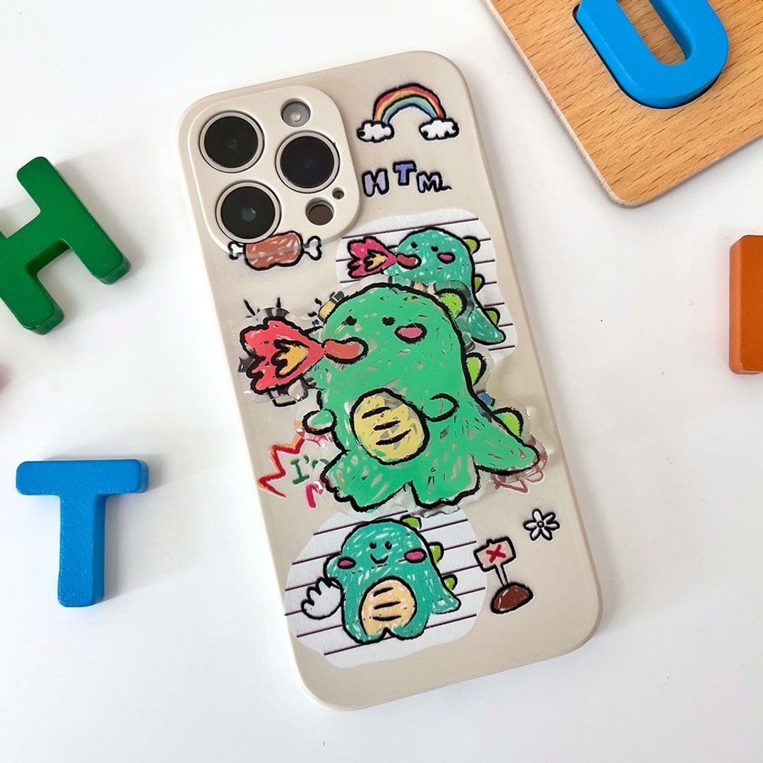 Sketch maro iPhone 手机壳 Grip 智慧托克套装 - 手机壳/手机套 - 硅胶 咖啡色