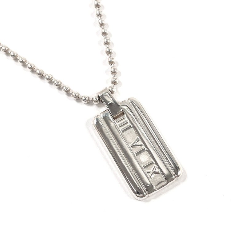 【日本直送 二手美品】蒂芬妮 TIFFANY&Co. 项链 亚特拉斯 圆牌 珠链 银 925 - 项链 - 纯银 银色