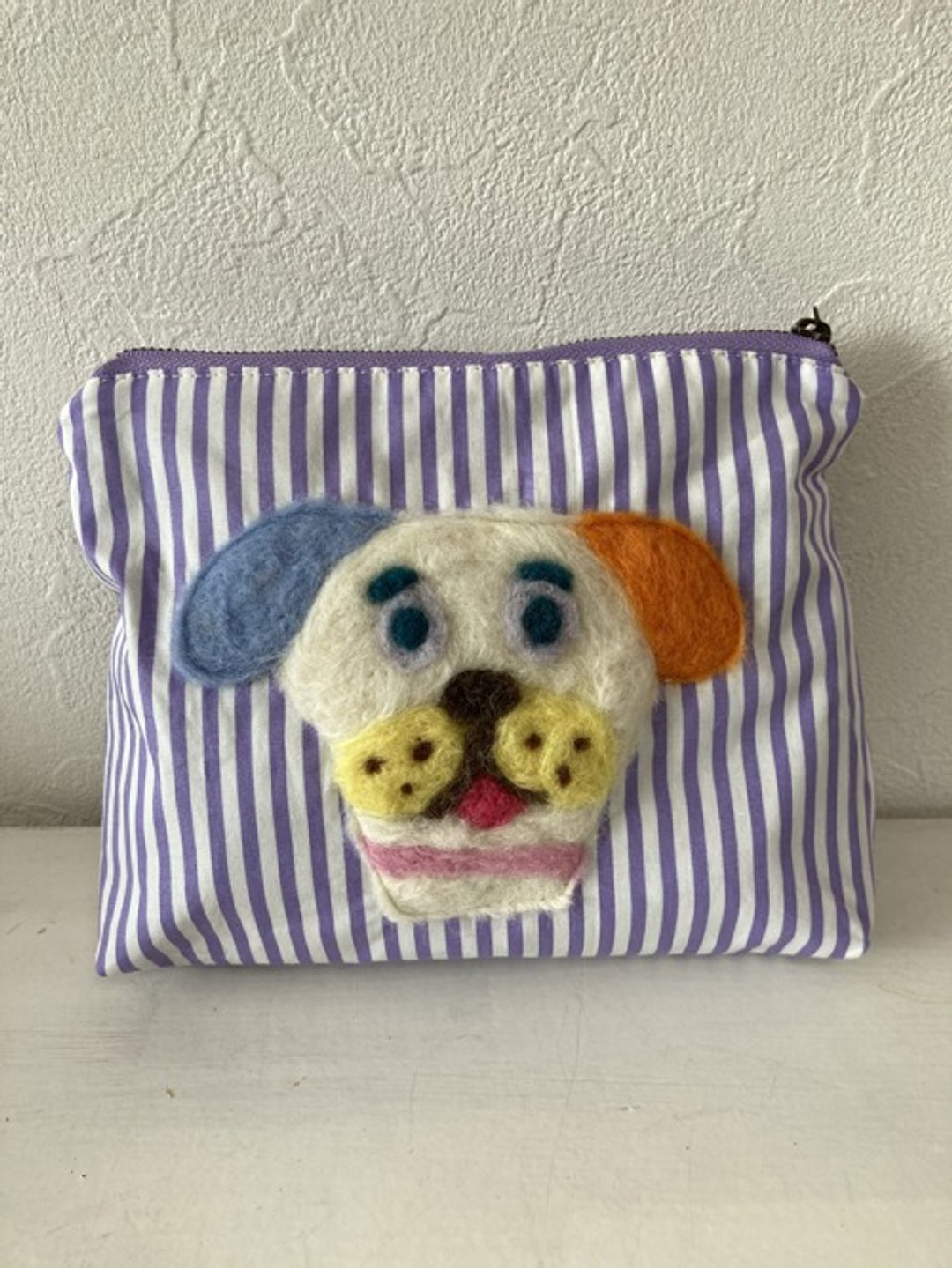 Dog pouch purple L - 化妆包/杂物包 - 羊毛 