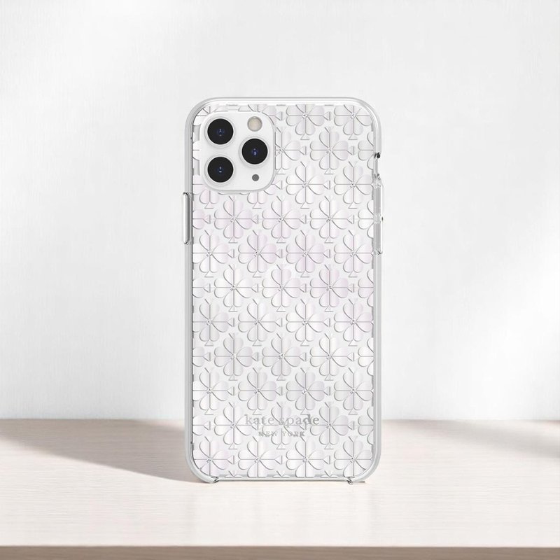 【kate spade】 iPhone 11  Pro 精品手机壳/套-黑桃白花 - 手机壳/手机套 - 塑料 