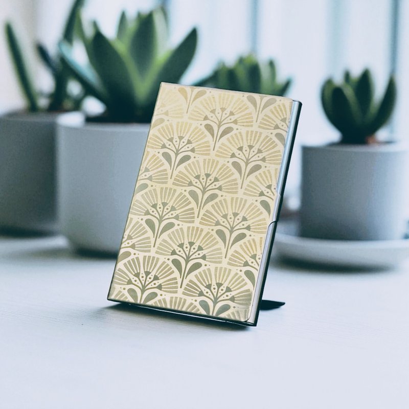 不锈钢草花纹饰名片盒 - 名片夹/名片盒 - 其他金属 