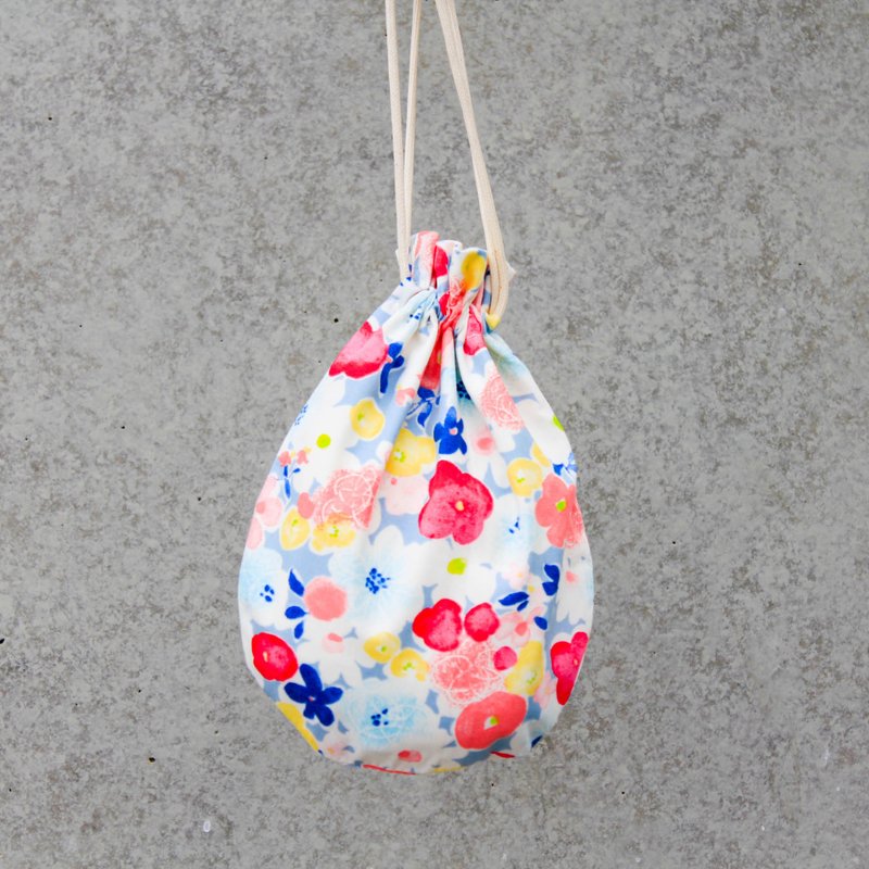 【日本薄棉】幻花世界 #束口袋 #手作包 - 束口袋双肩包 - 棉．麻 多色