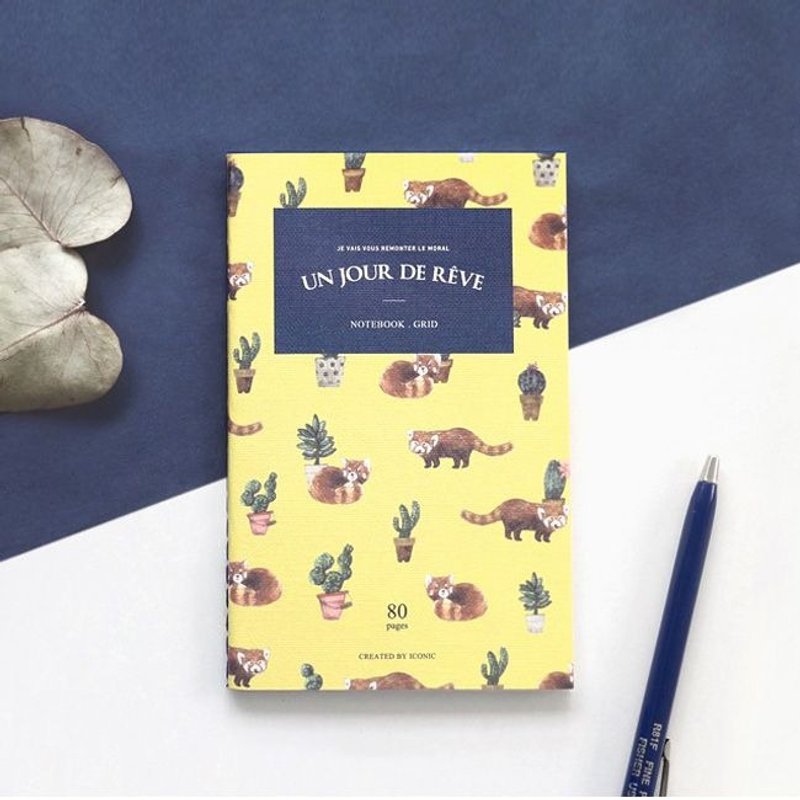 iconic-热带风情方格眼笔记本-红熊猫,ICO87595 - 笔记本/手帐 - 纸 黄色