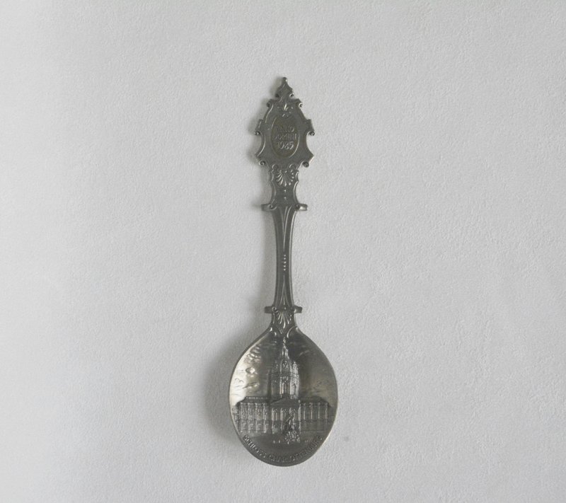 早期德国旧货 1985金属装饰汤匙D - 餐刀/叉/匙组合 - 其他金属 灰色