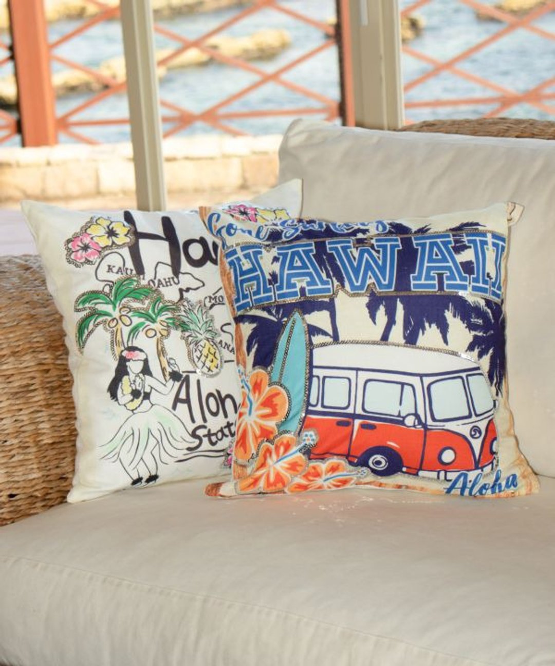 Hawaiian Breeze Sequin Pillow Cover - 枕头/抱枕 - 其他材质 