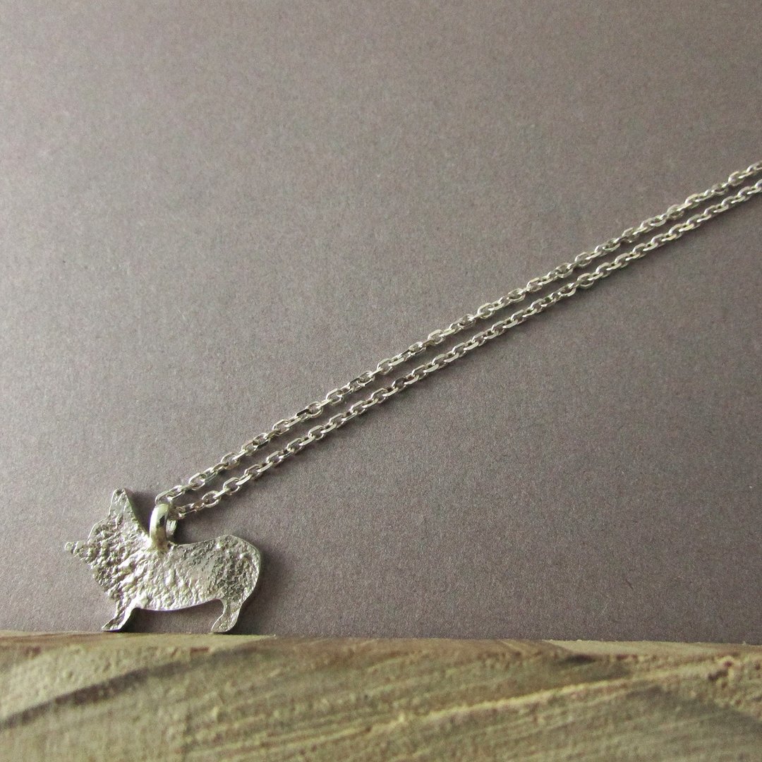 dog necklace_小狗项链 | 925银 限量 汪星人 动物 毛孩 毛小孩 - 项链 - 银 银色