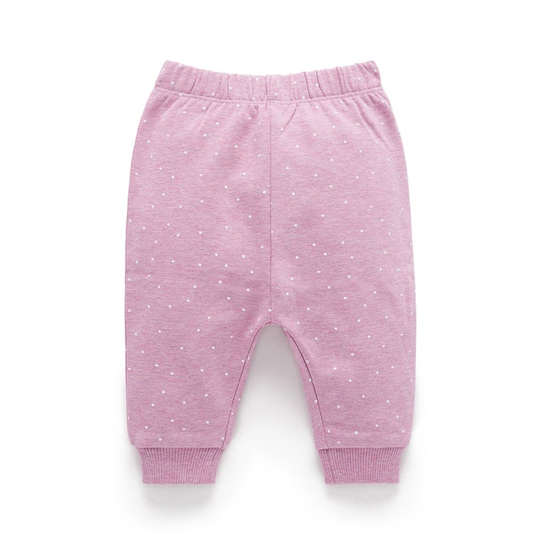 澳洲Purebaby有机棉婴儿舒棉长裤 3M~18M 粉红点点 - 童装裤 - 棉 