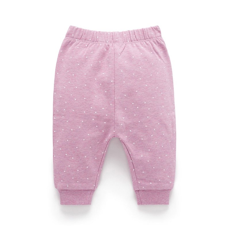 澳洲Purebaby有机棉婴儿舒棉长裤 3M~18M 粉红点点 - 童装裤 - 棉．麻 