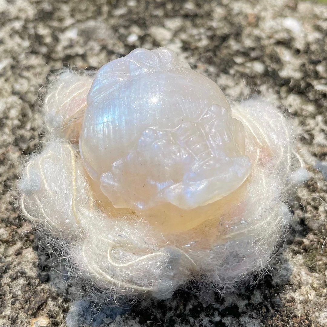 蓝月光小龙龟附手工矿垫 - 摆饰 - 半宝石 