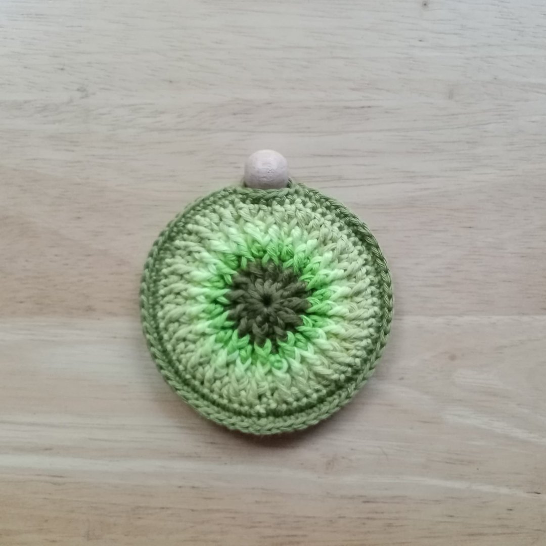 Green Tone Color Crochet Purse - Handmade Cotton Yarn #012 - 零钱包 - 棉 绿色