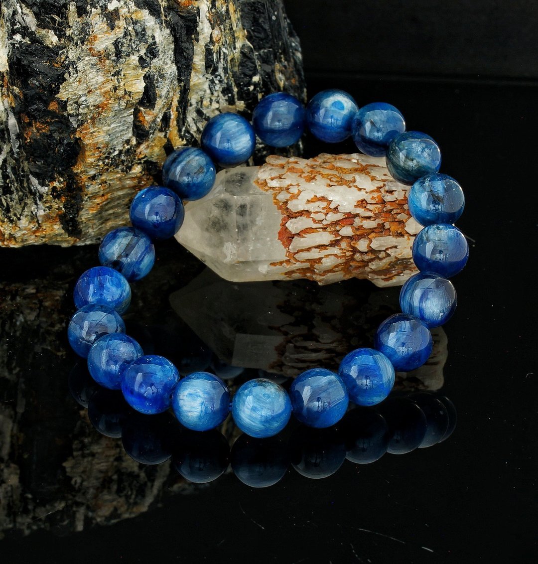 蓝晶石 10.3mm 手链 ( 10.3mm Kyanite Bracelet ) - 手链/手环 - 水晶 