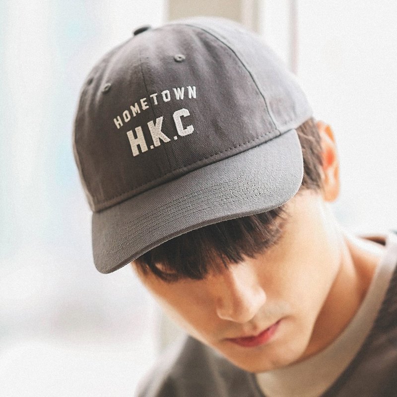 香港品牌 HOMETOWN: H.K.C Cap 棒球帽 Dad Caps 老帽 - 帽子 - 棉．麻 灰色