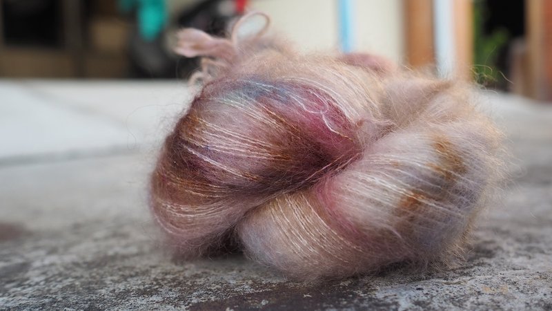 手染线。秋栗-(毛海蚕丝线) - 编织/刺绣/羊毛毡/裁缝 - 羊毛 多色