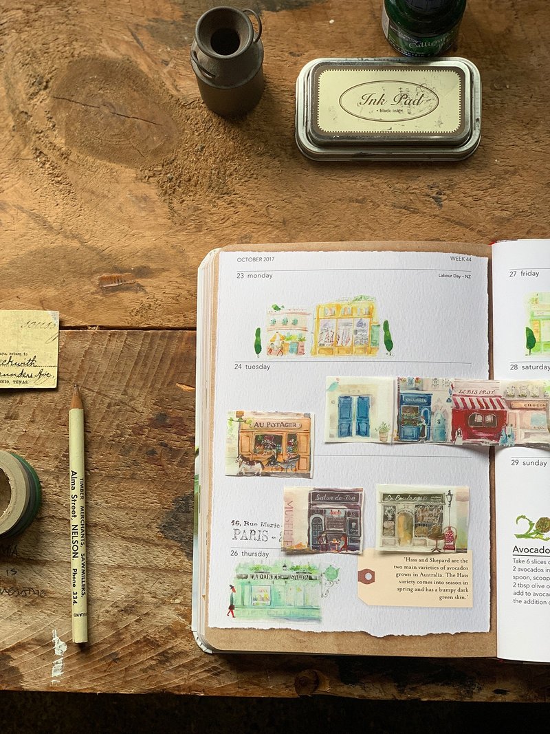 小小世界纸胶带/ 巴黎Paris - 纸胶带 - 纸 