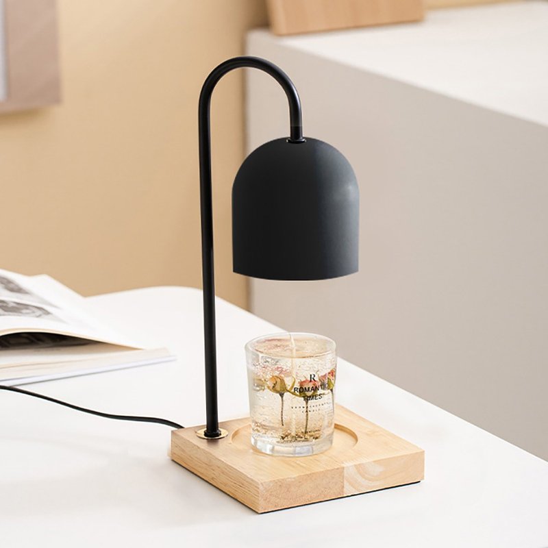 极简原木融烛灯 香氛蜡烛暖灯 (黑铃铛款) - 灯具/灯饰 - 木头 