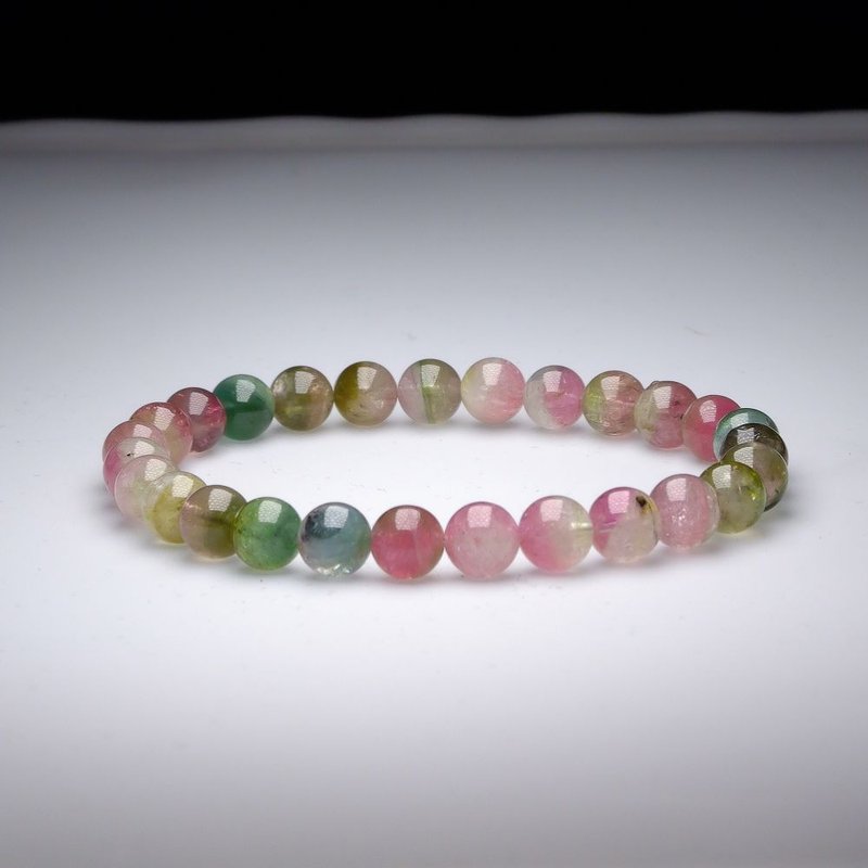 西瓜碧玺 女手环 女手链 QBR-00103 (手围15cm) - 手链/手环 - 半宝石 