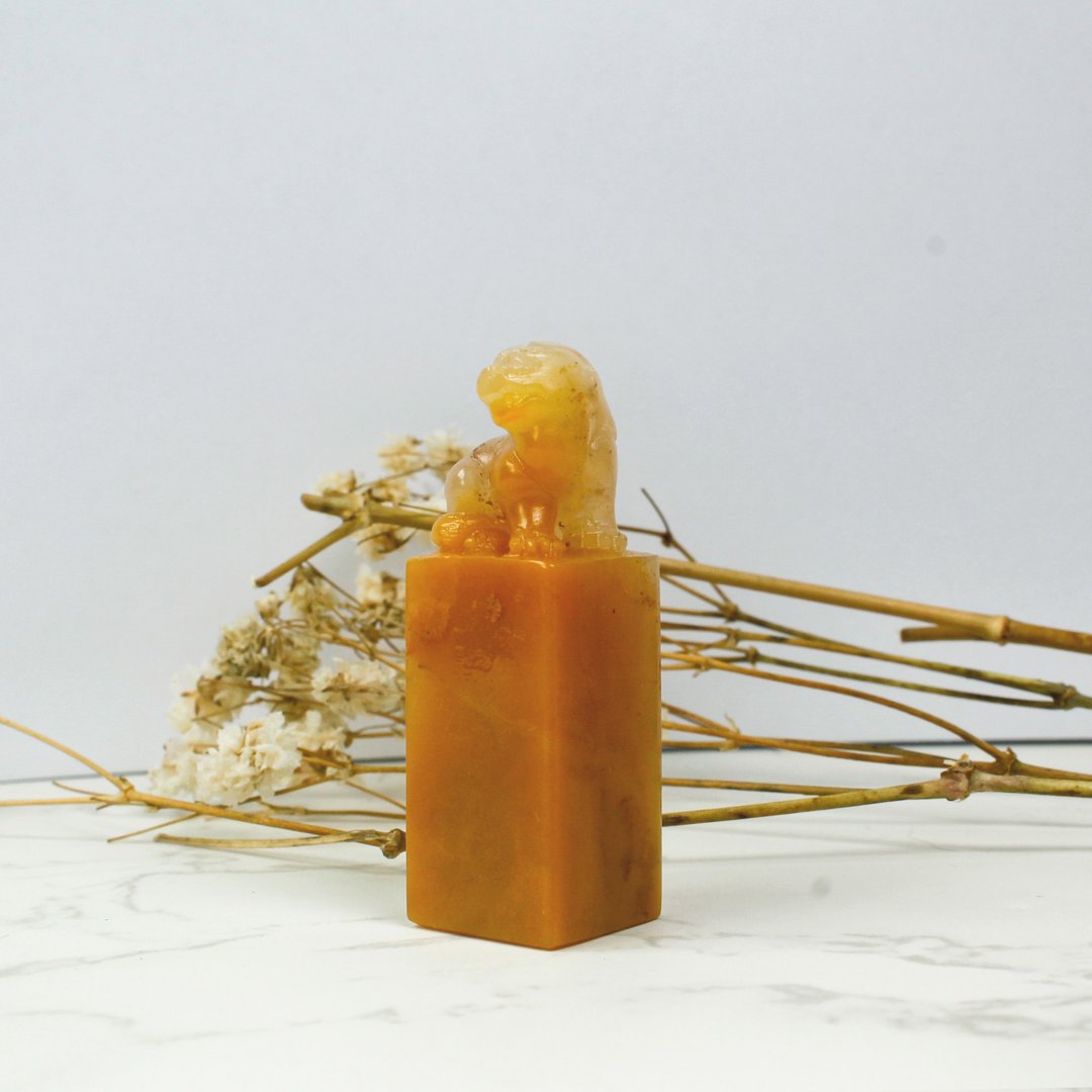 客製化手工印章-|老挝石 肖形印钮-2 x1.6CM|手工篆刻印章 - 印章/印台 - 石头 