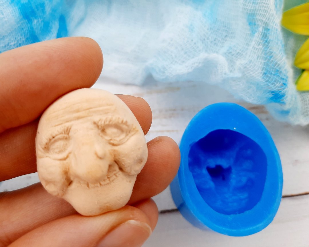 硅胶模具老脸/女巫 2,4x2,5 cm/ 0,94x0,98 英寸万圣节装饰 - 其他 - 硅胶 蓝色