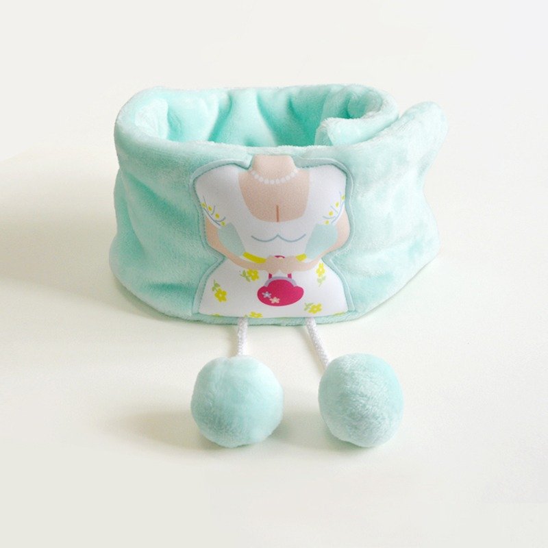 我的公主梦 冬季保暖可爱毛绒球球围脖 手作森女围巾 - 丝巾 - 棉．麻 绿色