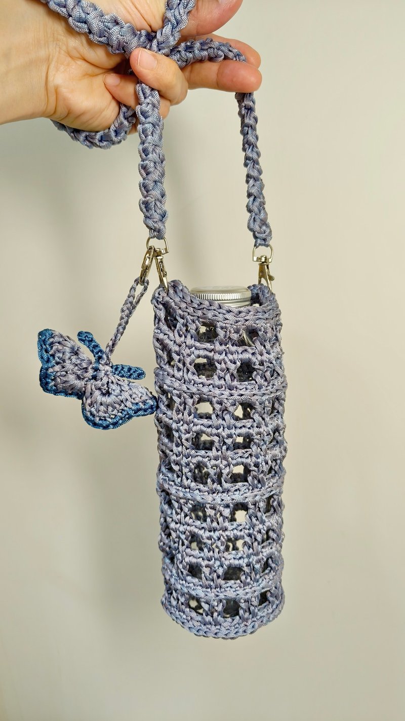 丝光蝴蝶吊饰  为您的包包增添美丽色彩 - 吊饰 - 棉．麻 蓝色