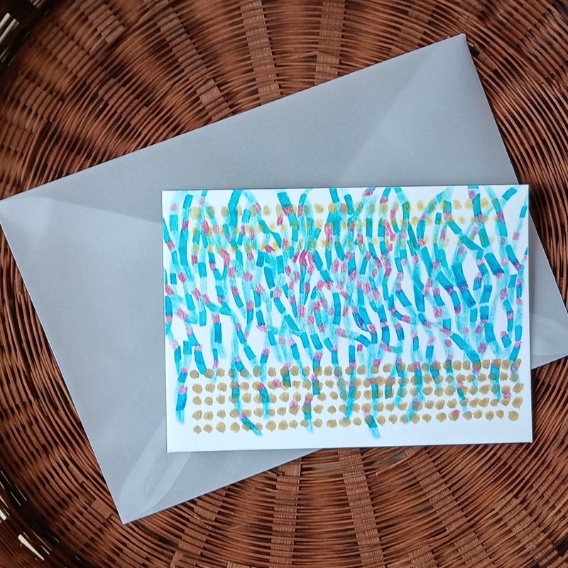 插图迷你尺寸图手绘独特房间装饰展示 - 海报/装饰画/版画 - 木头 蓝色