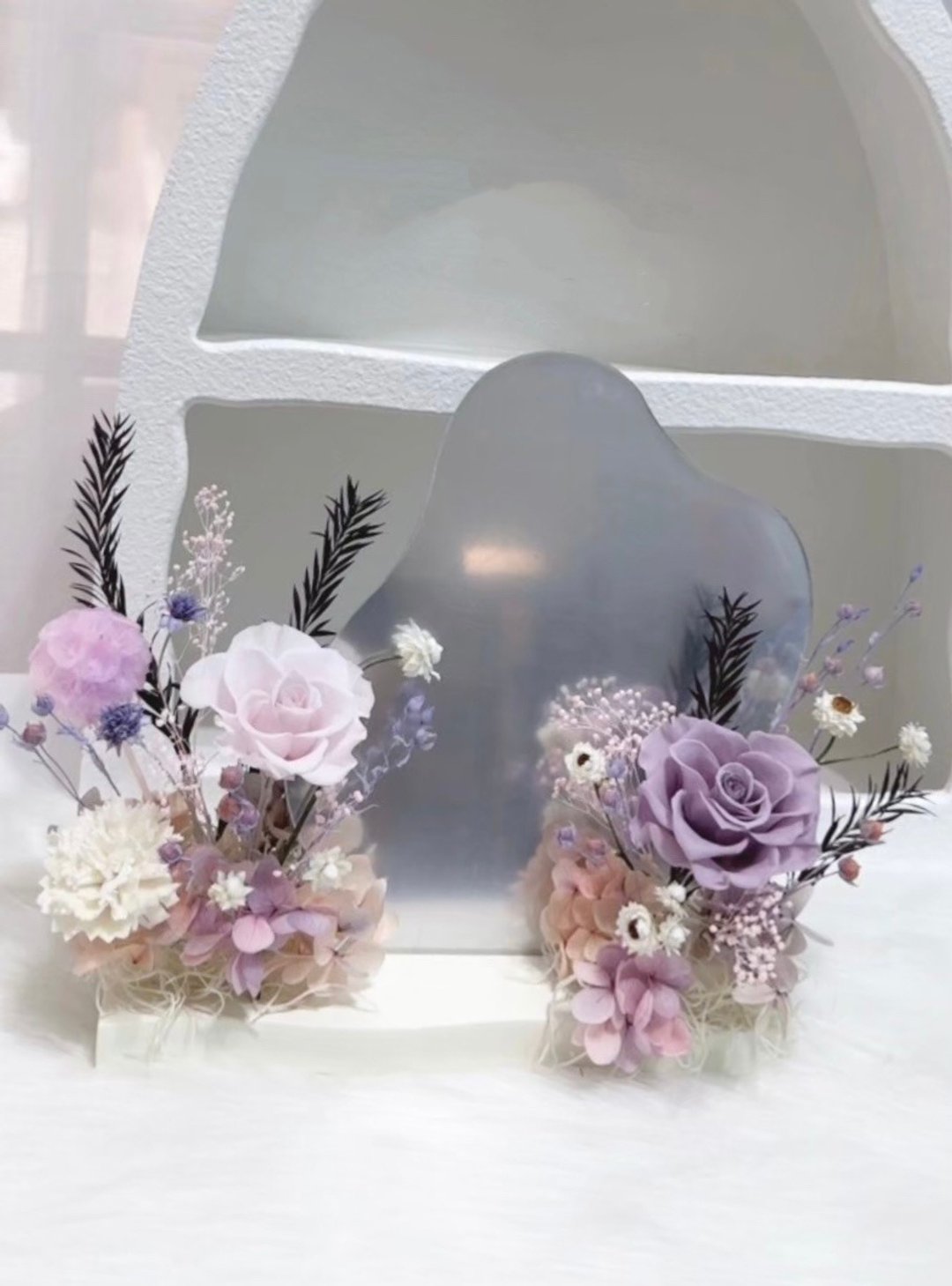 【祝贺花礼】永生云朵镜 永生花镜子 开幕送礼 新居落成 祝贺 - 干燥花/捧花 - 植物．花 