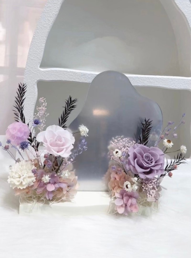 【祝贺花礼】永生云朵镜 永生花镜子 开幕送礼 新居落成 祝贺 - 干燥花/捧花 - 植物．花 