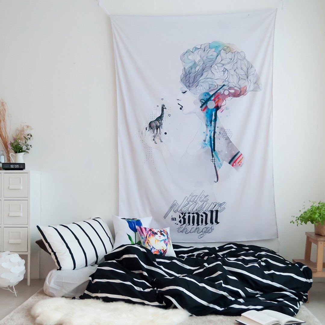 Take Pleasure in Small Things-壁幔 Wall Tapestr-居家布置挂布 - 墙贴/壁贴 - 聚酯纤维 