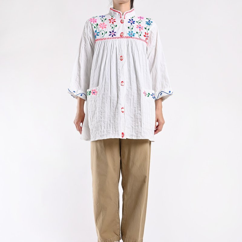 Vintage 刺绣上衣 / 墨西哥刺绣、刺绣洋装、图腾上衣 - 洋装/连衣裙 - 棉．麻 多色